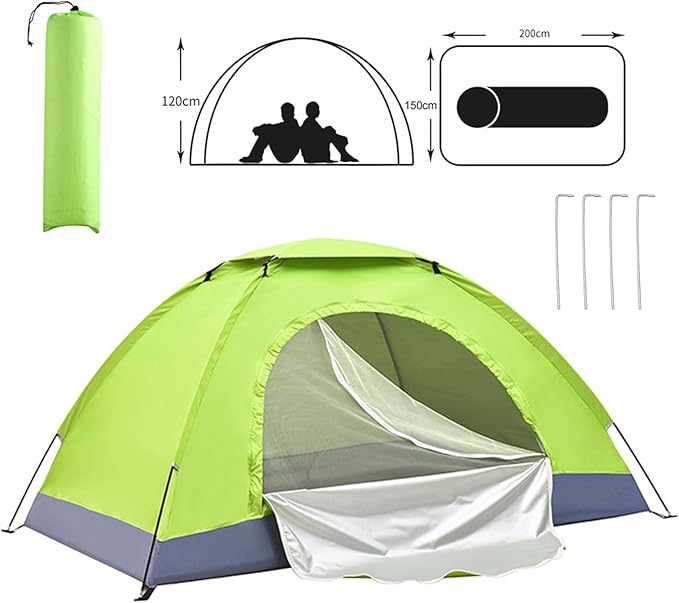 Camping Tent 1 Person/2 Person Tent Lightweight Dome Tent Portable Backpacking Tent for Outdoor Camping Hiking(1 Person Pink)