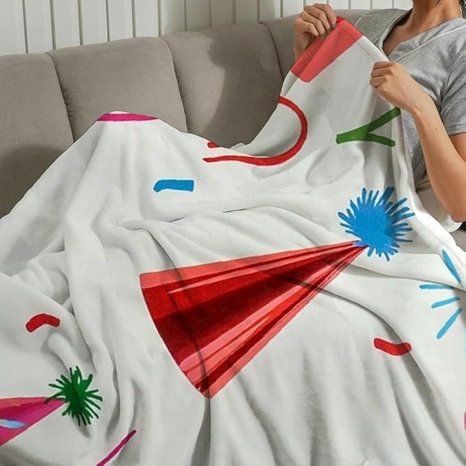 Creowell fluffy soft and comfortable blankets flannel warm sofa upholstery blankets travel camping