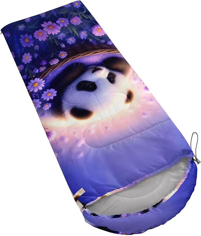 AILONEN Cartoon Camping Sleeping Bag for Boys Girls AdultsLightweight &amp Waterproof3 Season Warm &amp Cold WeatherPortablePrinted Sleeping BagTravelingCampingHiking