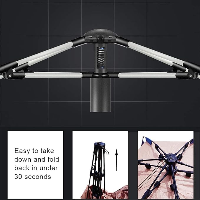 Oileus X-Large 4 Person Beach Tent Sun Shelter - Portable Sun Shade Instant Tent for Beach with Carrying Bag Stakes 6 Sand Pockets Anti UV for Fishing Hiking Camping Waterproof Windproof Pink