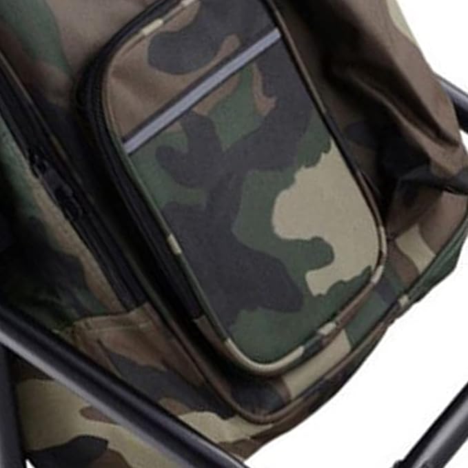 Folding Camping Chair Stool Backpack with Cooler Insulated Picnic Bag Backpack Cooler Chair Foldable Camping Fishing Stool for Travel Beach Hiking Picnic ﻿ (Camouflage)
