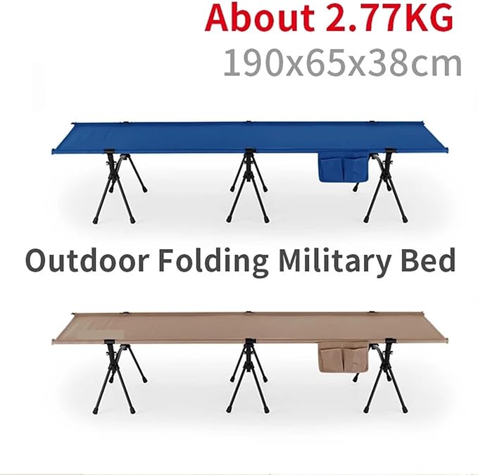 Folding Camping Cot Camping Mat Bed Foldable Sturdy Tent Cot Office Single Folding Bed Travel Portable Hiking(Black)