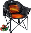 ABORON Portable Folding Heated Camping Chair Three Level Adjustable Oversized and Heavy Duty Support Up to 500 lbs Ideal for Outdoor Adventures