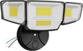 90W 10000LM Flood Lights Outdoor LED Security Lights with 4 Heads Switch Controlled 6500k Daylight IP65 Waterproof Exterior Floodlight for Outside Garage Yard Porch Eave