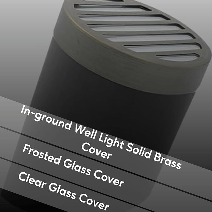 Ironsmith Lighting Products In-Ground Well Light Fixture Starter Kit – Fixture Housing with Solid Brass Louvered Trim Cover – Includes Adjustable Gimbal Clear Lens &amp Socket (Louvered Cover Only)