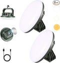 VAVOFO 2Pcs 10000mAh 4000LM LED Camping Lantern Rechargeable 3 Lighting Modes Portable Tent Light with Magnet IP65 Waterproof Hanging Light for Emergencies Power Outages Hurricane（2Pcs）