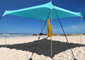 Beach Shade Windproof Design Sun Shelter UPF50+ Portable Family Canopy Tent with 8 Sandbag Anchors 10x10 FT 4 Poles Pop Up Outdoor Shelter for Beach Camping Fishing Backyard and Picnics