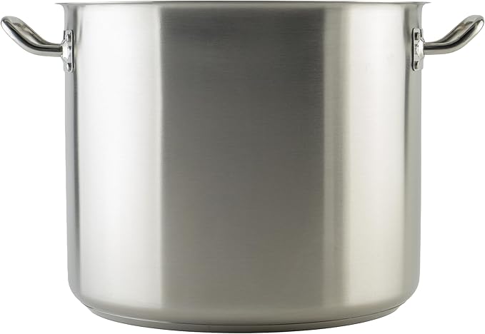 Winware Stainless Steel 32 Quart Stock Pot with Cover Silver