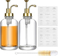 Syrup Dispenser Set 2 Pieces Glass Bottles Pumps 22 Cm Includes Extras