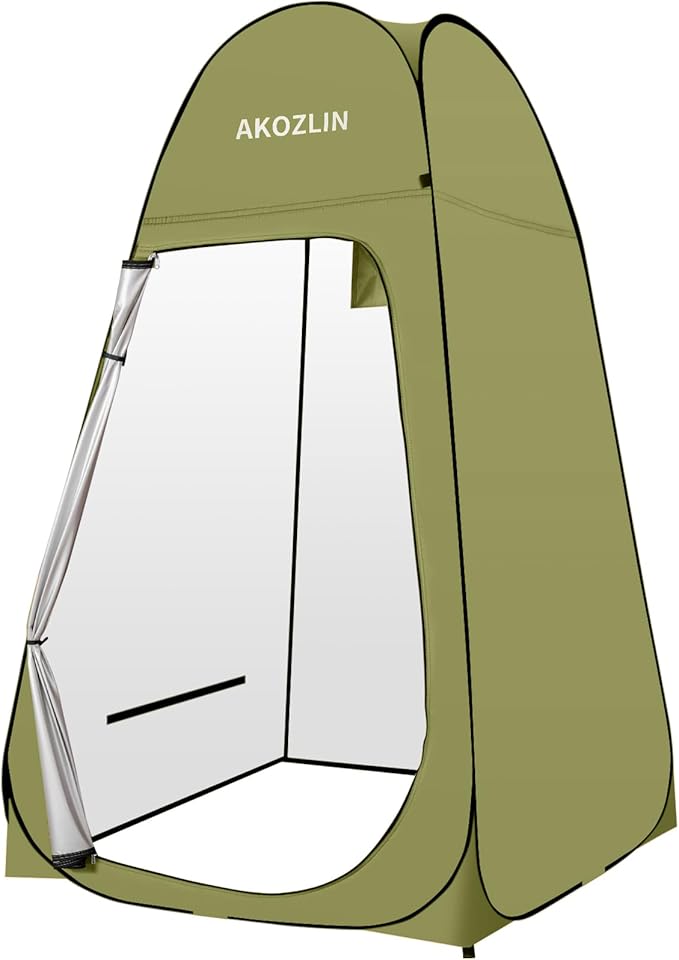 AKOZLIN Portable Pop Up Shower Tent Instant Privacy Dressing Changing Tent Outdoor Shower Room Camp Toilet Tent