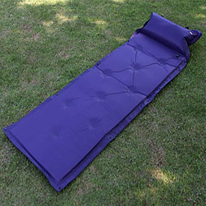 Inflatable Sleeping Pad for Camping Lightweight Wear Resistant Mat with Built Pillow Portable Sleep Supply for Travel Backpacking Hiking and Outdoor Activities