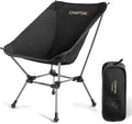 Portable Camping Chair Plus Larger &amp Roomier Compact and Lightweight Folding Chair for Backpacking &amp Hiking 330Lbs Capacity Black