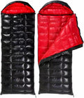 Down Sleeping Bag Filling 1000g/1200g/1500g White Goose Down Winter Sleeping Bag Envelope Sleeping Bag with Removable Cap Backpack Sleeping Bag for Hiking Camping