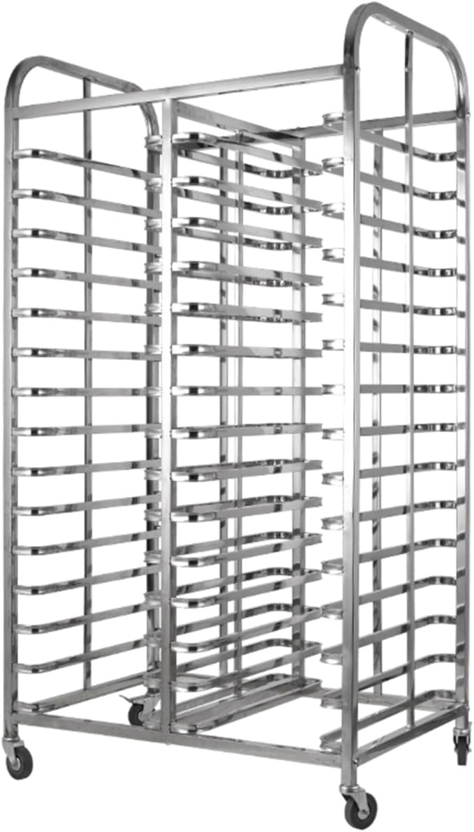 Quick Rack for Baking PansHeavy Duty Stainless Steel Bakery Rack Commercial Cooling Trolley for Pizza &amp Bread Trays Durable Metal Drying Rack Essential for Efficient Baking &amp Storage