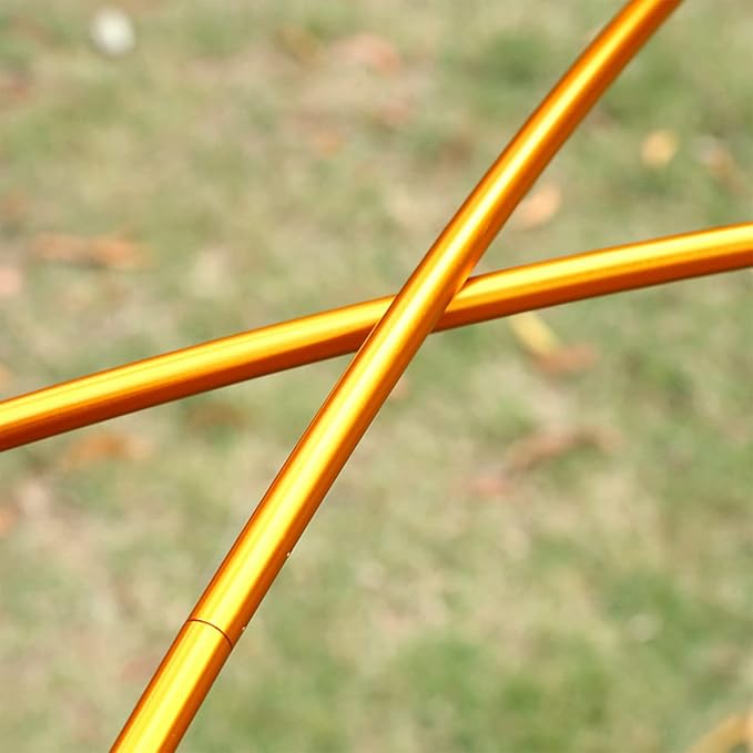 Aluminum Alloy Tent Poles 2Pcs Camping Tent Support Rods Bar Replacement Accessories Awning Frames Kit for Outdoor Camping Hiking Backpacking Travel Gold