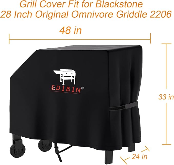 28 Griddle Cover for Blackstone 28 Inch Original Omnivore Griddle 2206Waterproof 28 Inch Griddle Cover for Blackstone 2 Burner Griddle 1517 1605 1853 1555 and 28” Single Shelf Grill Cover