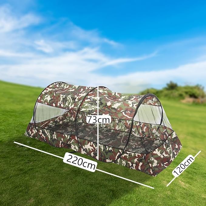 ele ELEOPTION Portable Camping 1 Person Pop Up Tent for Camping Hiking Backpacking Hunting Travel Outdoor Foldable Mosquito Sleeping Net Mesh Protection