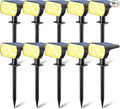 Kaxiida Solar Lights Outdoor Waterproof IP68 3 Lighting Models Solar Powered Spot Lights Outdoor 56LED Solar Light Dusk to Dawn for Yard Patio Garden Pathway Landscape Lighting (Warm White10 Pack)