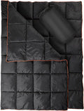 REDCAMP Alternative Down Camping Blanket Waterproof and Warm Outdoor Travel Quilt for Camping Hiking and Backpacking 79x59 Black