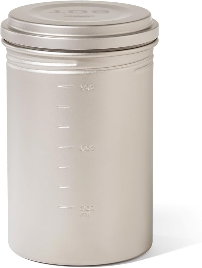 Vargo Titanium BOT Series | 1 Liter (34 oz.) Ultralight Water Bottle Cooking Pot Weighs 147 grams (5.2 oz.) | Backpacking Camping Multipurpose