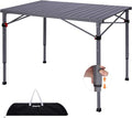 KingCamp Folding Camping Table Foldable Loads 265 Lbs 42.1× 27.6 Portable Table 3 Adjustable Height Aluminum Roll Up Camp Table with Carry Bag for Camping Picnic BBQ Backyard Indoor &amp Outdoor