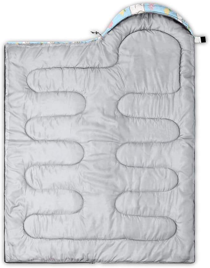 Space Astronaut Sleeping Bag for Boys KidsCute Space Rockets Lightweight Portable Compact with Compression SackMoon and Stars Clouds Camping Bag for Backpacking Travelling Outdoor Hiking