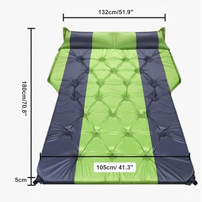 TXGJWRA Inflatable Car Air Mattress Travel Bed - Car Camping Bed Sleeping Pad with Car Air Pump SUV Air Mattres Bed Air Beds Fits Camping with Back Seat Travel VacationA-180x105cm(黑色)