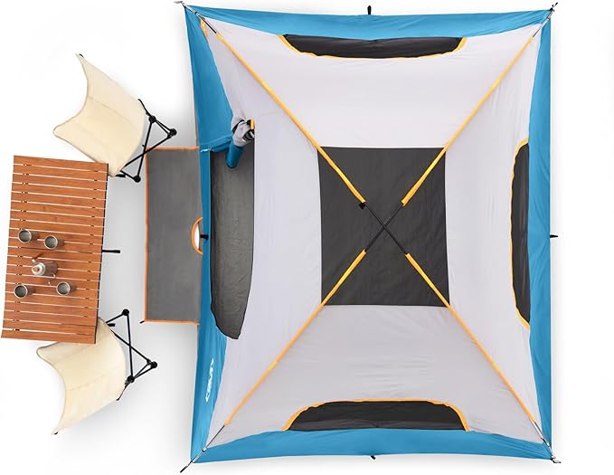 UNP Camping Tent with Screen Room Portable 6 Person Camping Tent with Screen Porch Family Dome Tent for Camping Outdoor - 14'x11'x72''(H)