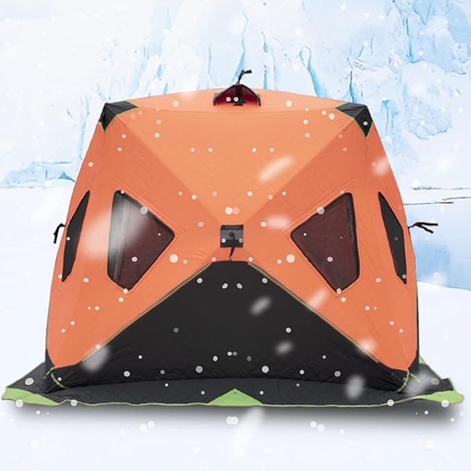 Winter Ice Fishing Tents Camping Tent Shelter Outdoor Warm Tents for Winter Fishing 3-4 Person Winter Fishing Tents