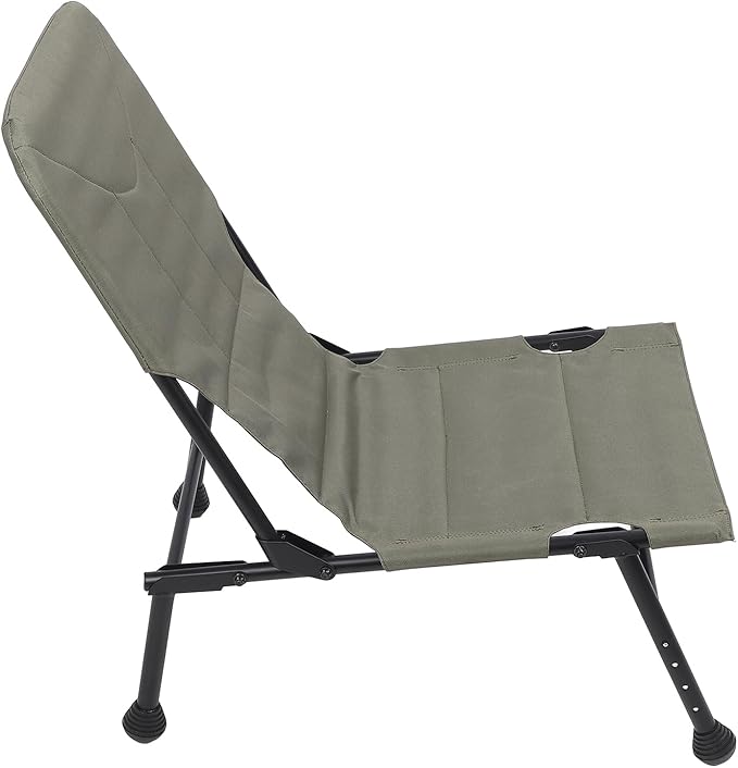 JTLB Camping Chair Folding Portable Oxford Fabric Chair with Adjustable Legs Cushion Anti Slip Anti-Tip for Outdoor Fishing