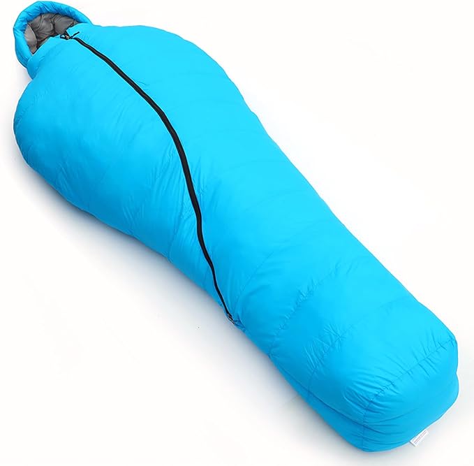 Down Sleeping Bag for Adults 4 Season Envelope with Arm Holes Wearable for Backpacking Camping Compact Move Freely While Wearing