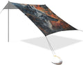 Beach Tent Sun Shelter Gray Wolf Starry Sky Lightweight &amp Easy Setup Beach Shade Canopy for Camping Fishing