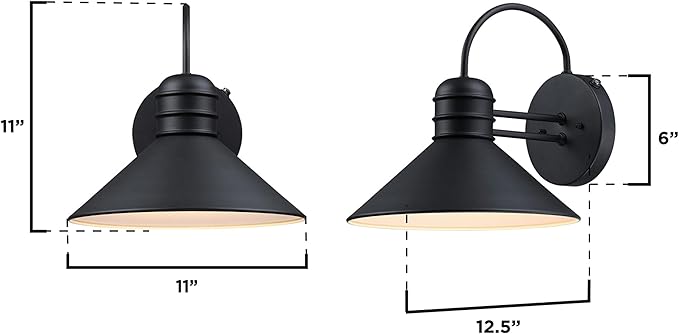 Westinghouse 6120500 Watts Creek Craftsman-Style One Light Outdoor Wall Fixture with Dusk to Dawn Sensor Textured Black Finish