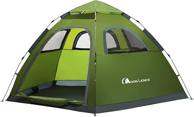 MOON LENCE Pop Up Camping Tent 3-4 Person Portable Automatic Instant Tent Windproof for Camping Hiking Mountaineering