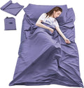 Sleeping Bag Liner Travel Sheets for Hotel Camping Sheets Travel Bed Sheets for Hotel Lightweight Single &ampDouble Compact Sleeping Bag Sack Breathable Travel Sleeping Bag for Hotels Adult Compact S