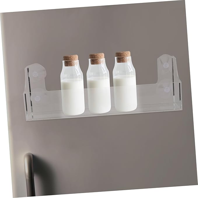 GLEAVI Acrylic Suction Cup Holder Beer Cooler Beverage Fridge Suction Cup Hook for Convenience Stores Refrigerator Door