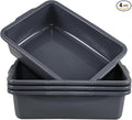 4-Pack 32 L Plastic Dish Tub Large Utility Bus Box Restaurant Dish Bin Gray