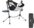 SUNNYFEEL Hammock Camping Chair Oversized Swinging Camping Chair Portable Hammock Chairs with Cup Holder Beach Mat MAX 300lbs Heavy Duty for Outdoor Travel Lawn Backyard Beach (Black)