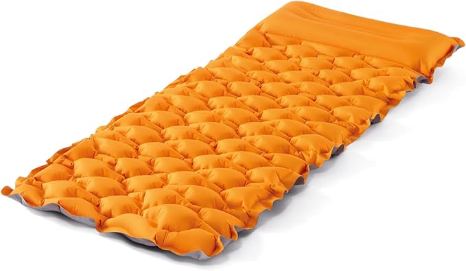 Intex 64098EP TruAire Inflatable Camping Pad: Durable Outdoor Use - Ultra-Lightweight and Compact - Cushioned Surface - Built-in Pillow - 28 x 75