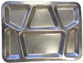 Previously Issued U.S. G.I. Stainless Steel Military Mess Tray with 6 Compartments