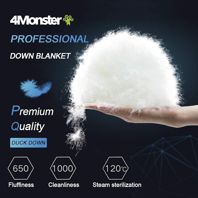 4Monster Down Camping Blanket - Outdoor Travel Quilt Puffy 650 Fill Packable LightweightWind &amp Waterproof | Ideal for Stadium BackpackingPicnics Beach and Hiking
