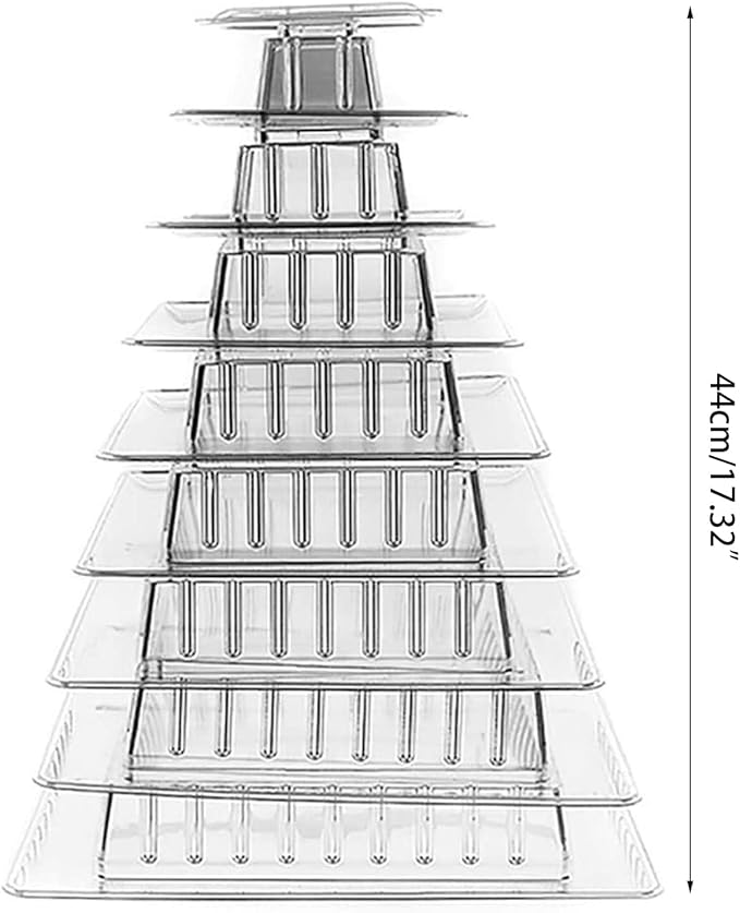 9 Macaron Tower Cupcake Holder Stackable Cookie Dessert Rack Display Stand for Cake Stand for Table
