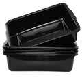 Black Commercial Bus Tubs 32 L Plastic Bus Box/Wash Basin 4 Packs
