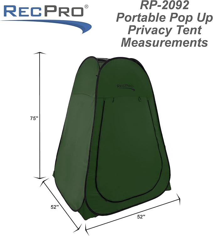 RecPro Portable Pop Up Privacy Tent | Changing Room Toilet Shower Rain Shelter for Camping &amp Beach | Includes Carry Bag Ground Cover and rain Cover