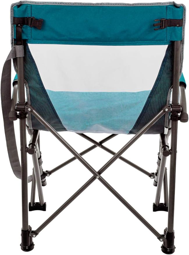 Zenithen Portable Padded Hard Arm Outdoor Rocker Chair Perfect for Sporting Events Outdoor Activities Camping Patio Furniture and Relaxing Teal