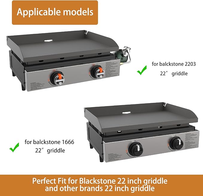 Universal Hinged Lid with Handle for Blackstone and Other Brand 22 Inch Griddles 5011 Griddle Hard Cover Hood for Blackstone 22 Inch Griddle 1666 2203 2304 and Other 22in Tabletop Griddles