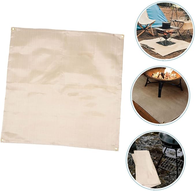 POPETPOP Fireproof Camping Blanket Multi Function Insulation Mat for Outdoor BBQ Heat Resistant Fireproof Mat for Picnics and Backyard Gatherings