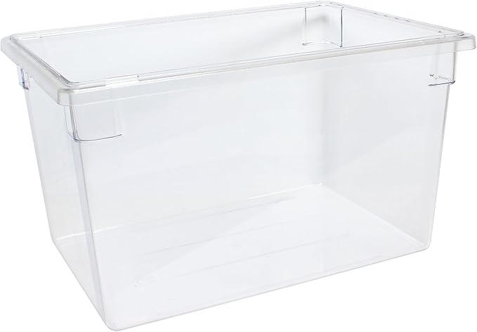 TrueCraftware- 22 Gallon Clear Food Storage Box Polycarbonate 18 X 26 X 15- Food Storage Container Meal Prep Food Storage for Home Cafeteria Kitchen Pantry Organization Dishwasher Safe