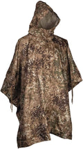 Mil-Tec Adult Ripstop Wet Weather Lightweight Waterproof Multi-Use Rain Poncho with Hood - Use as Bivouac Sack Shelter Tent