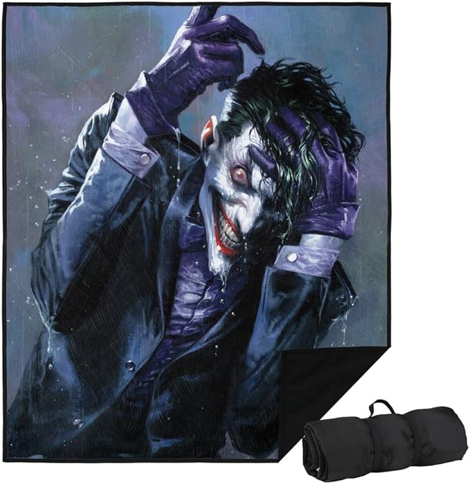 LOGOVISION Batman Joker Madness Outdoor Blanket for Picnic Beach Camping Park Tailgate 50x60